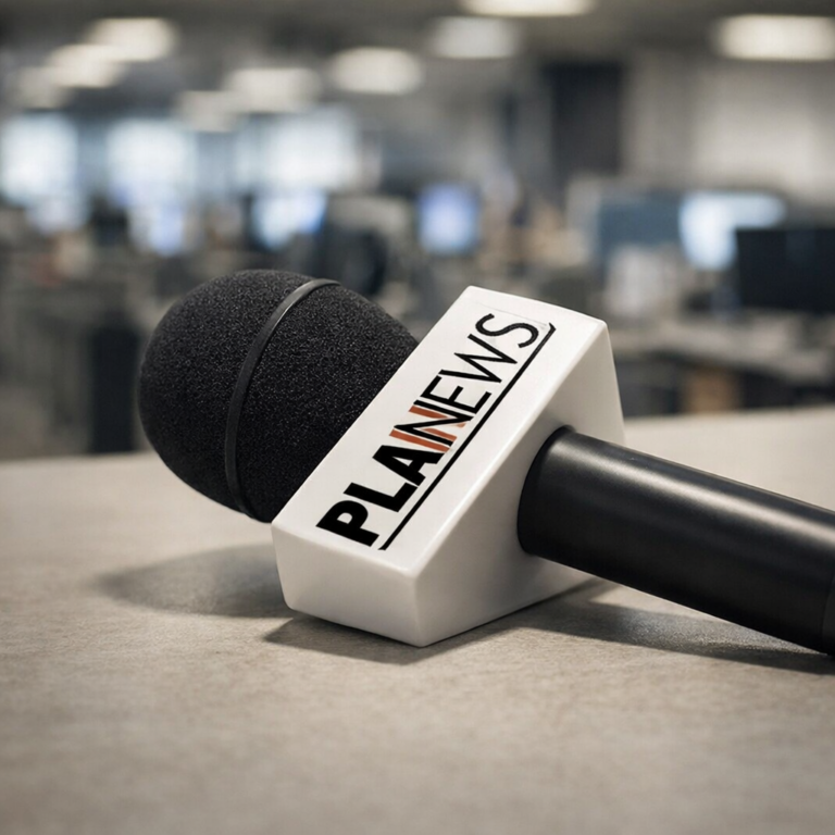 Microfone da PLAINEWS em redação