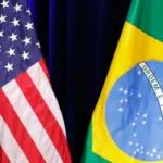 bandeiras do Brasil e EUA