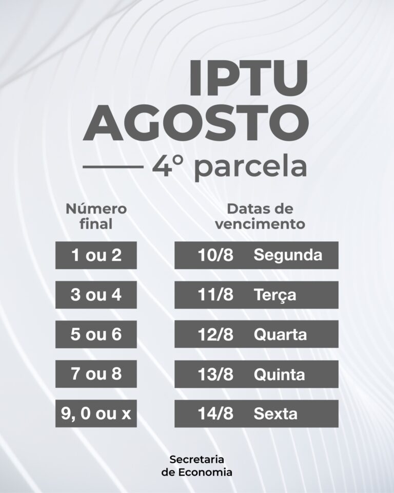 IMAGEM DAS DATAS DE VENCIMENTO DO IPTU